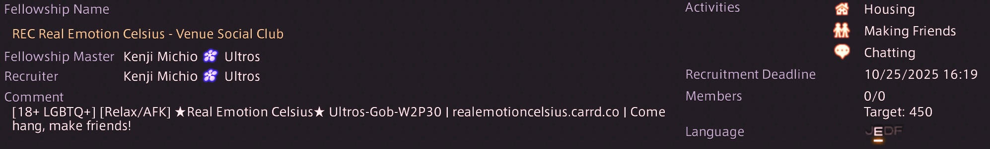 Fellowship Group Info